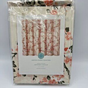Martha Stewart Collection Shower Curtain Cherry Blossom Cotton
